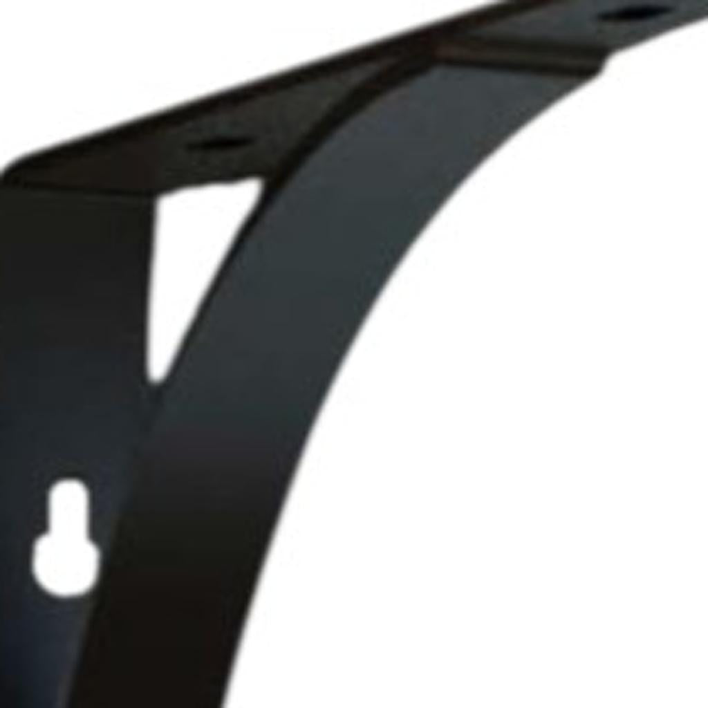 8" Set Of Two Black Curved Metal Wall Mounted Shelf Brackets-6