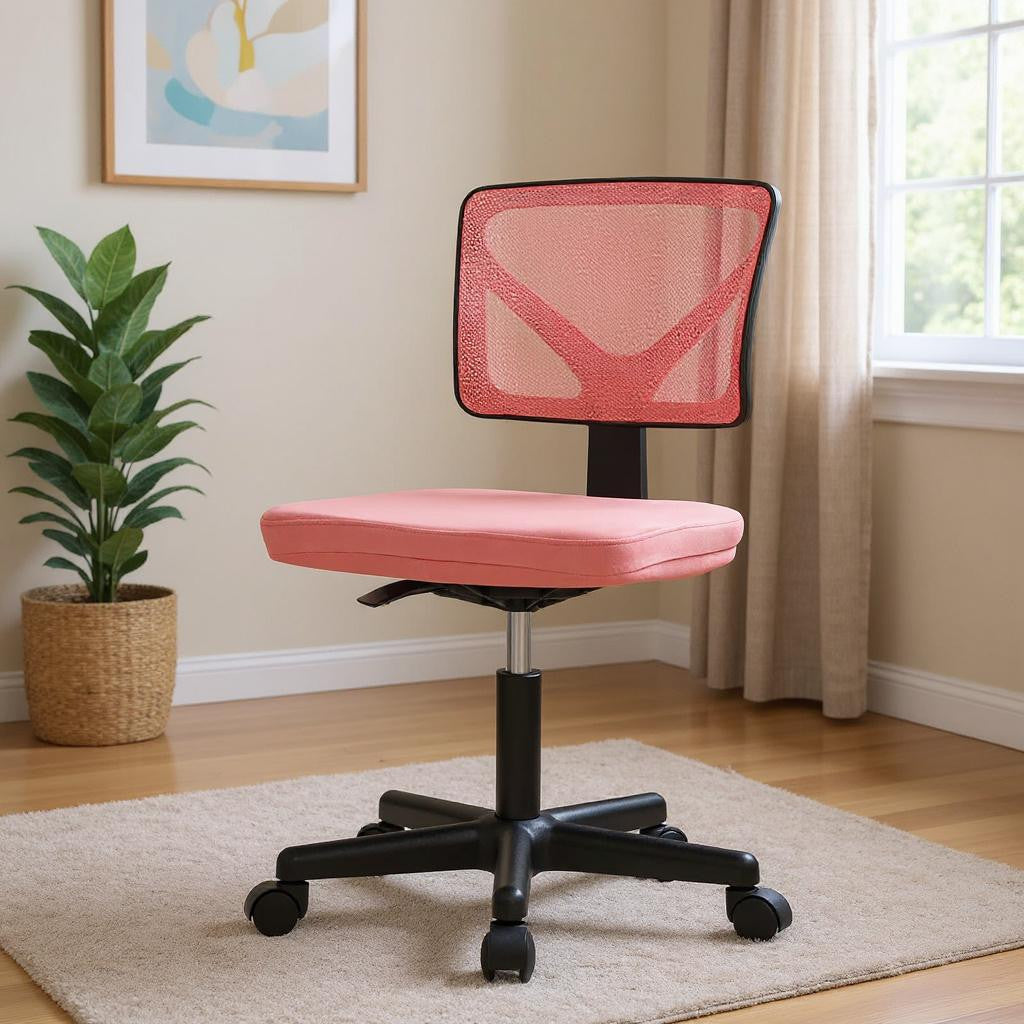 17" Black Tufted Swivel Lounge Chair