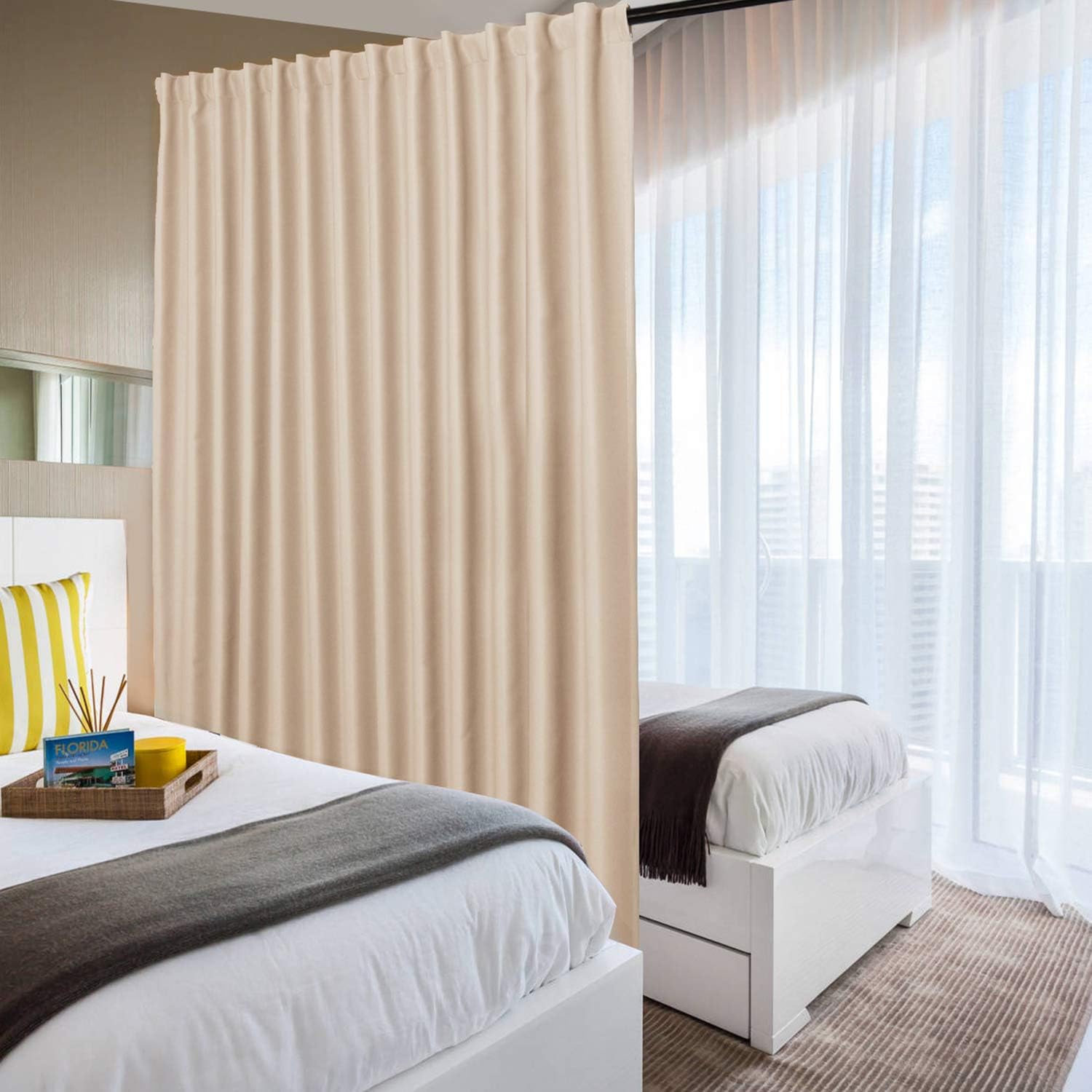 Custom Curtains: 1 Panel Wide Width Blackout Curtain, Room Divider Curtains