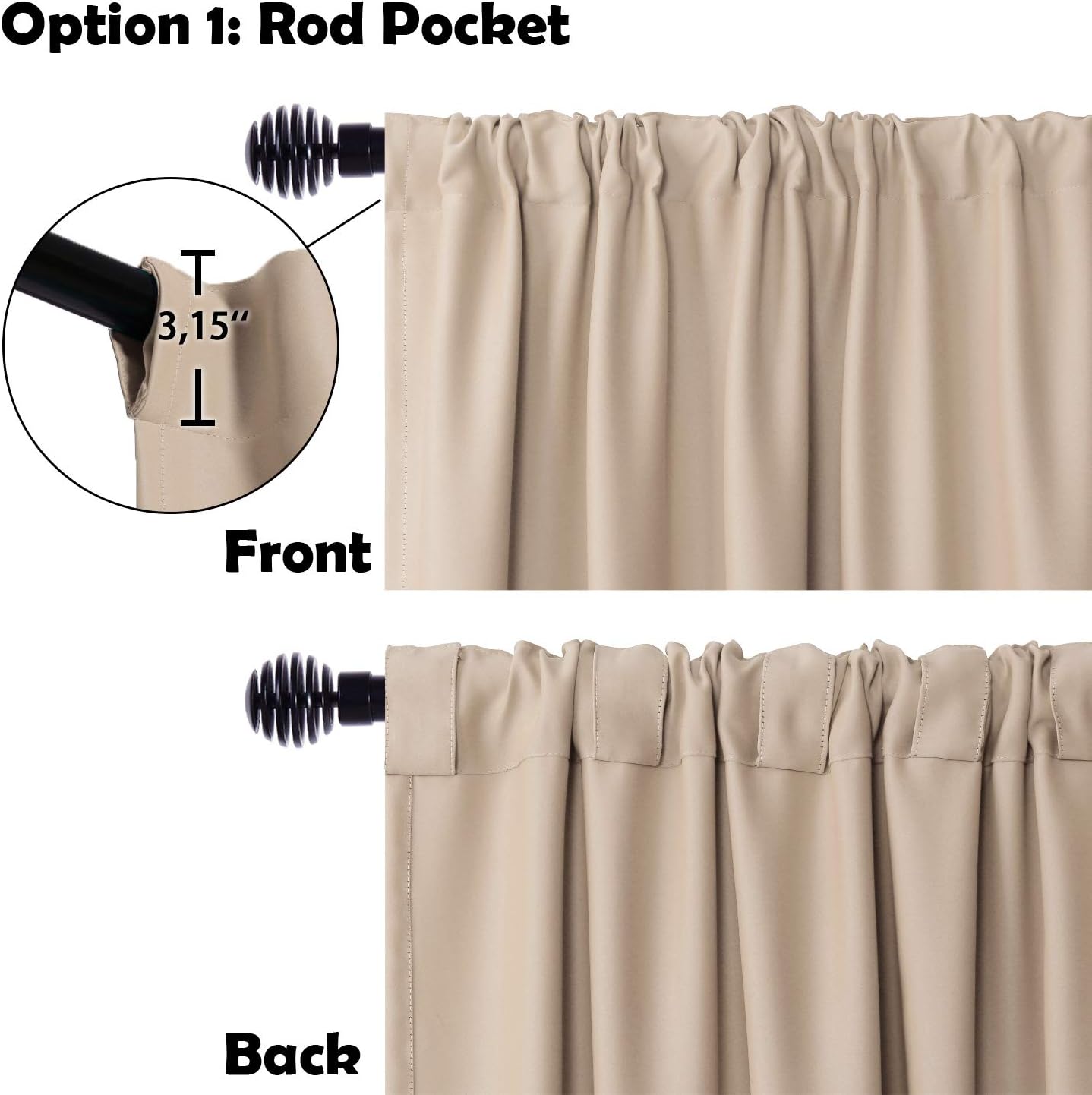 Custom Curtains: 1 Panel Wide Width Blackout Curtain, Room Divider Curtains