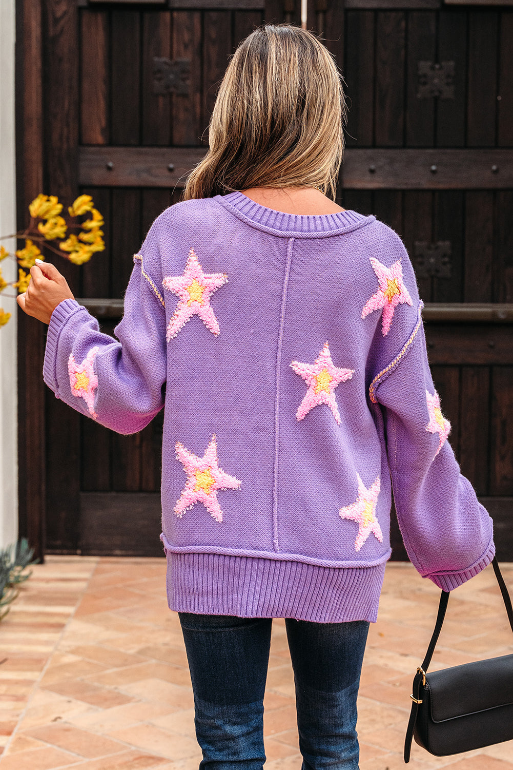 Aubrey Brushed Star Oversize Sweater-1