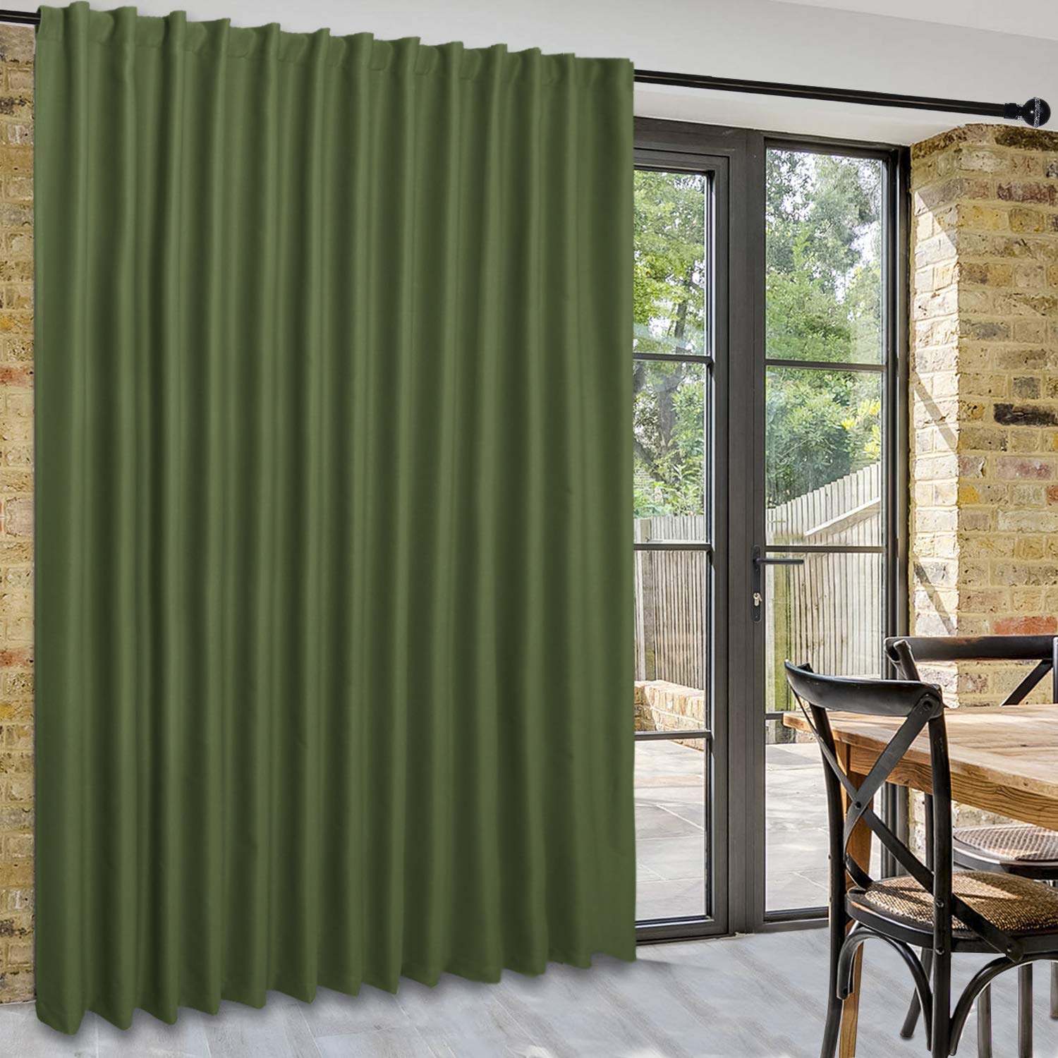 DWCN 1 Panel Wide Width Blackout Curtain, Room Divider Curtains