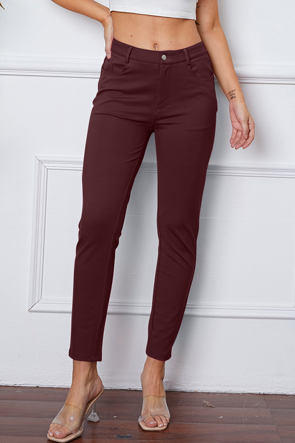 Basic Bae Full Size Stretchy Stitch Pants-13