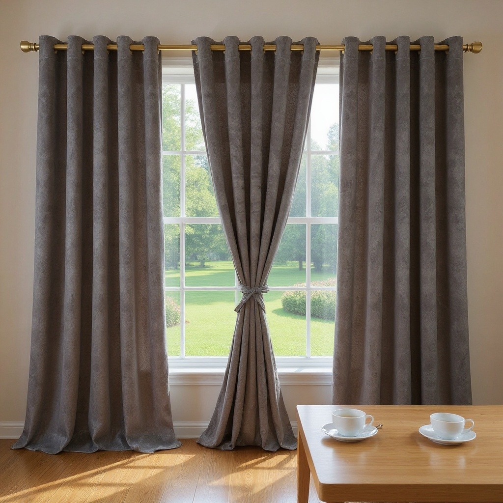 Custom Curtains: Velvet Blackout Curtains, Set of 2 Panels
