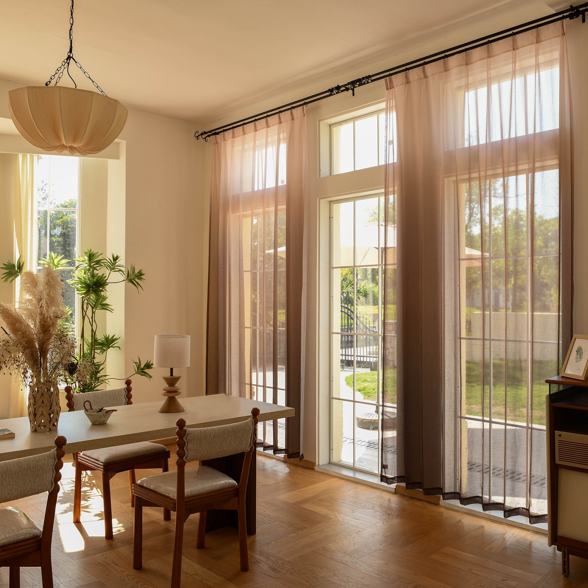 Custom Curtains: Vertical Ombre Sheer Curtain, Set of 2 Panels