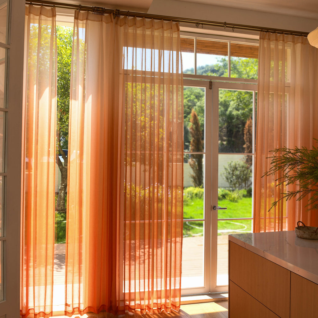 Custom Curtains: Vertical Ombre Sheer Curtain, Set of 2 Panels