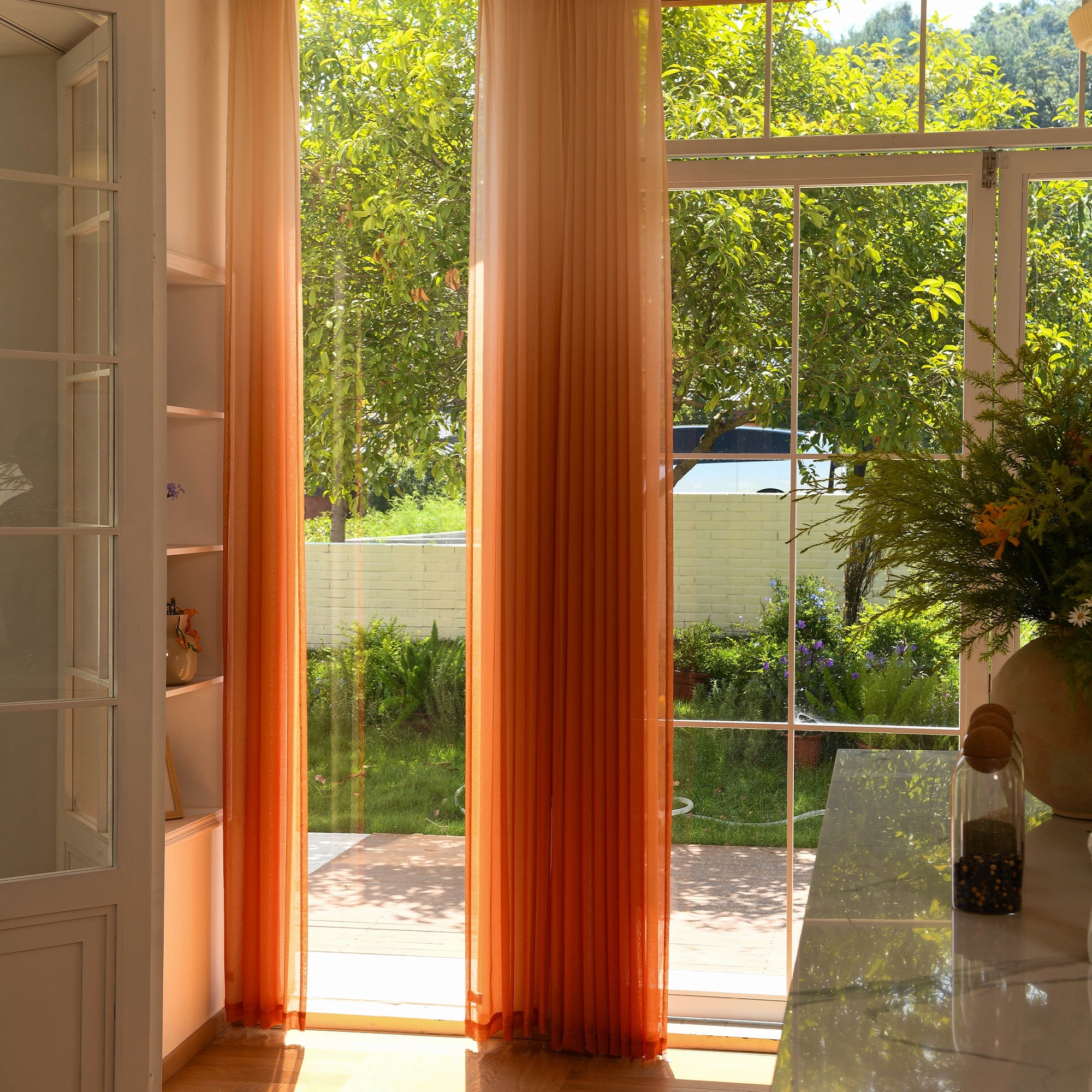 Custom Curtains: Vertical Ombre Sheer Curtain, Set of 2 Panels