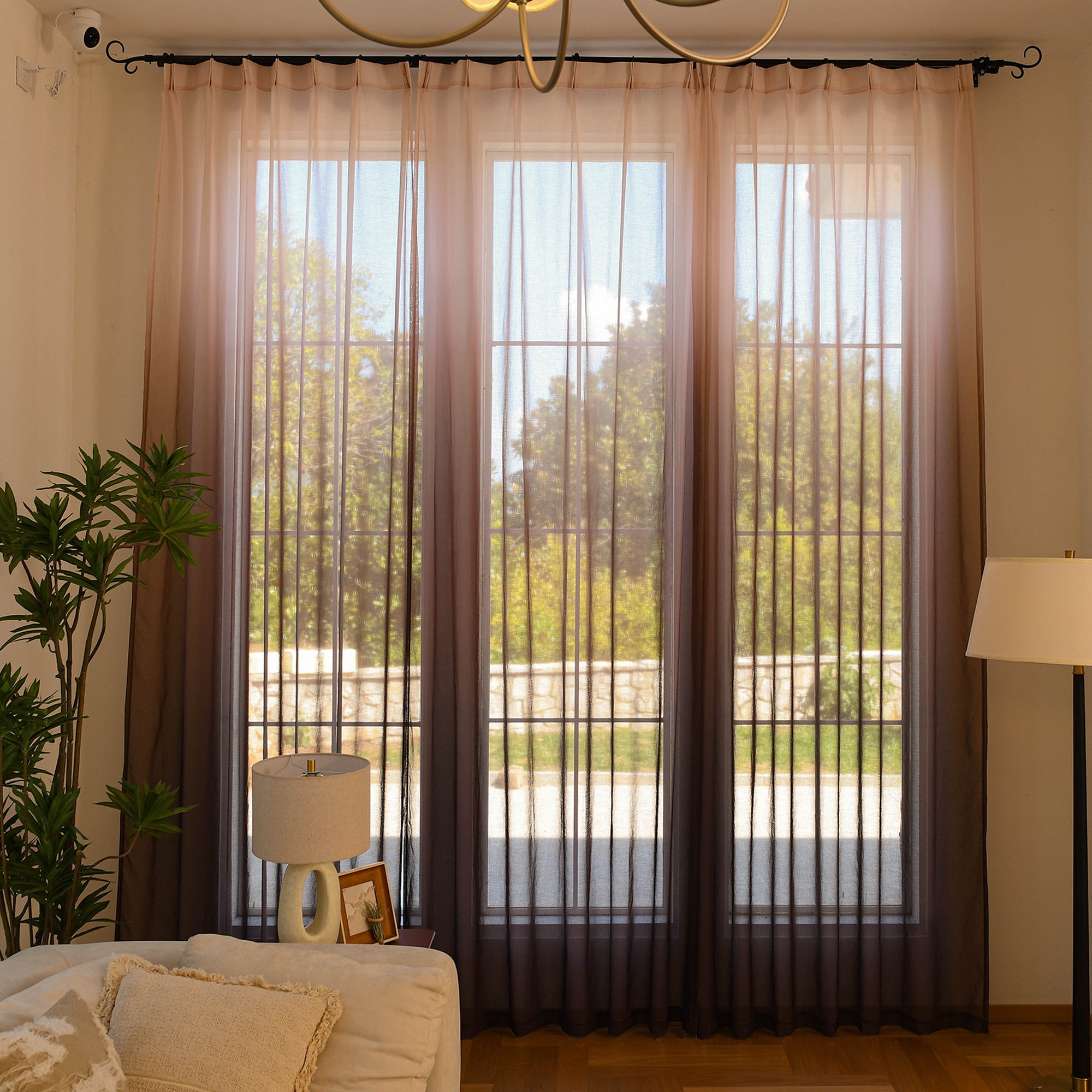 Custom Curtains: Vertical Ombre Sheer Curtain, Set of 2 Panels