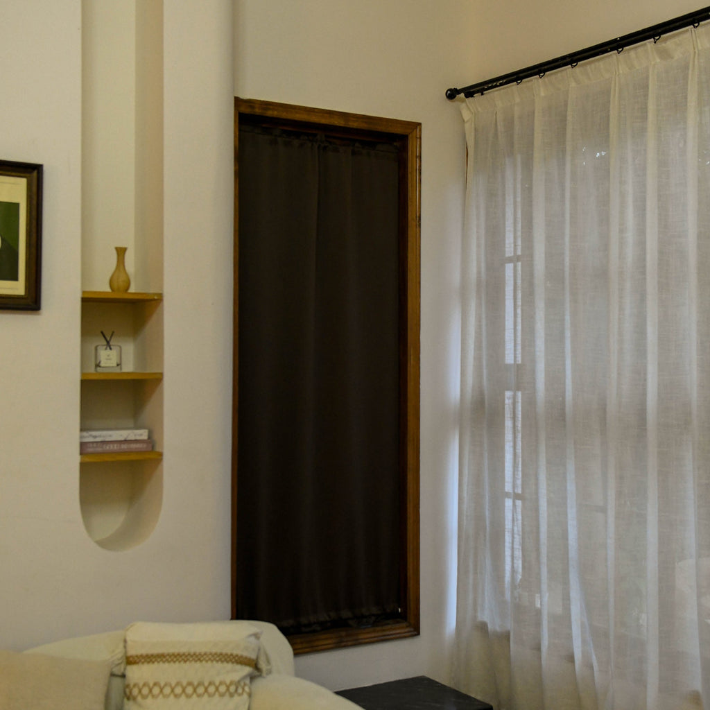 Custom Curtains: French Blackout Door Curtains, 1 Curtain Panel