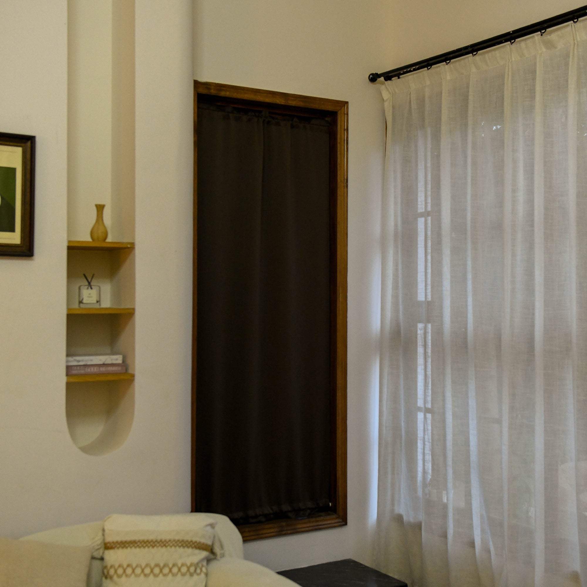 Custom Curtains: French Blackout Door Curtains, 1 Curtain Panel