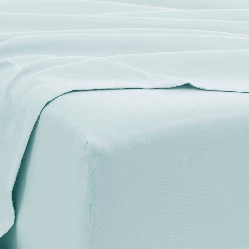 Full Size Aqua 6 Piece Wrinkle Resistant Microfiber Polyester Sheet Set-0
