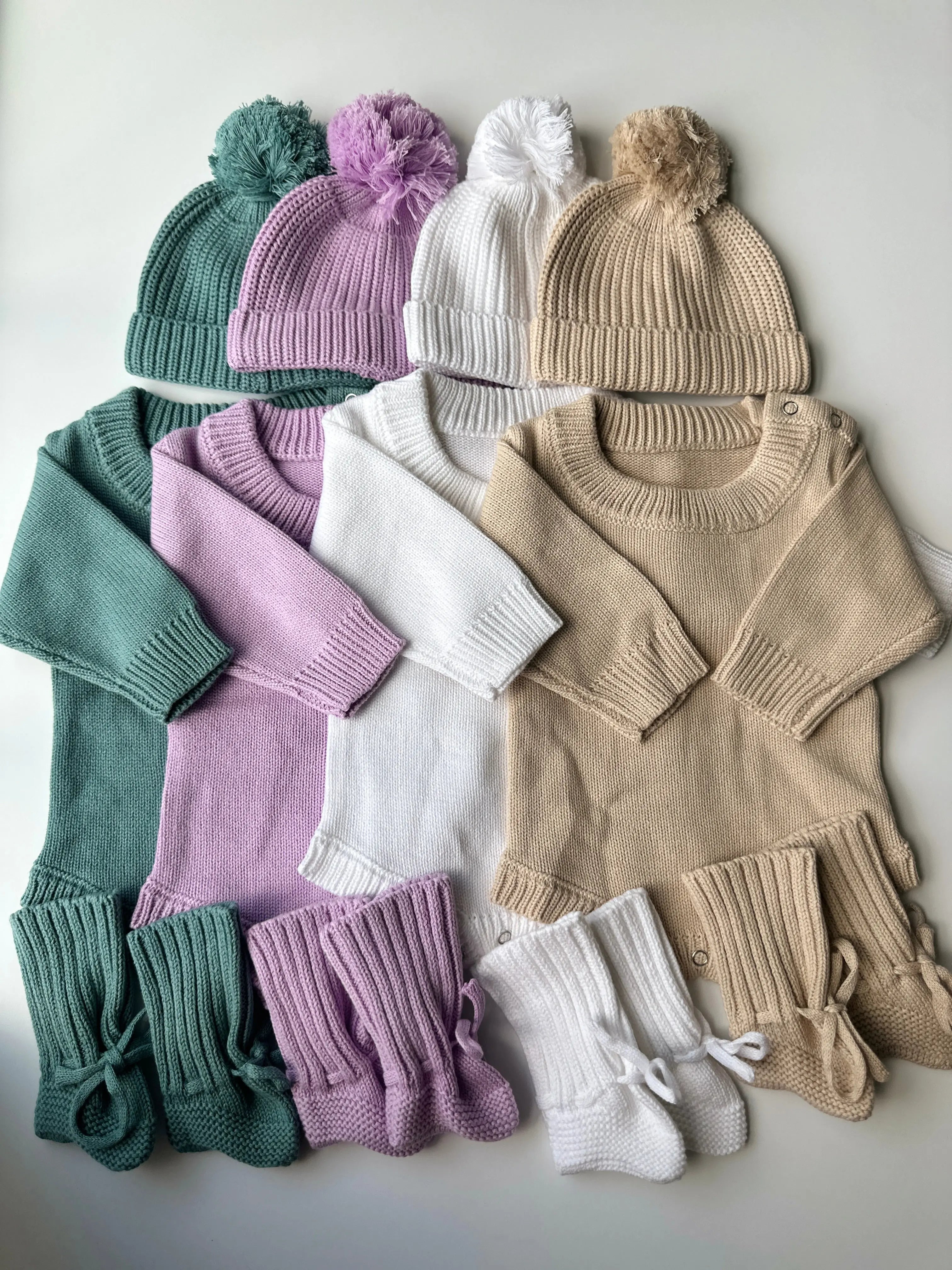 Baby Sweater Set with Hat & Booties – 0-3 months-0