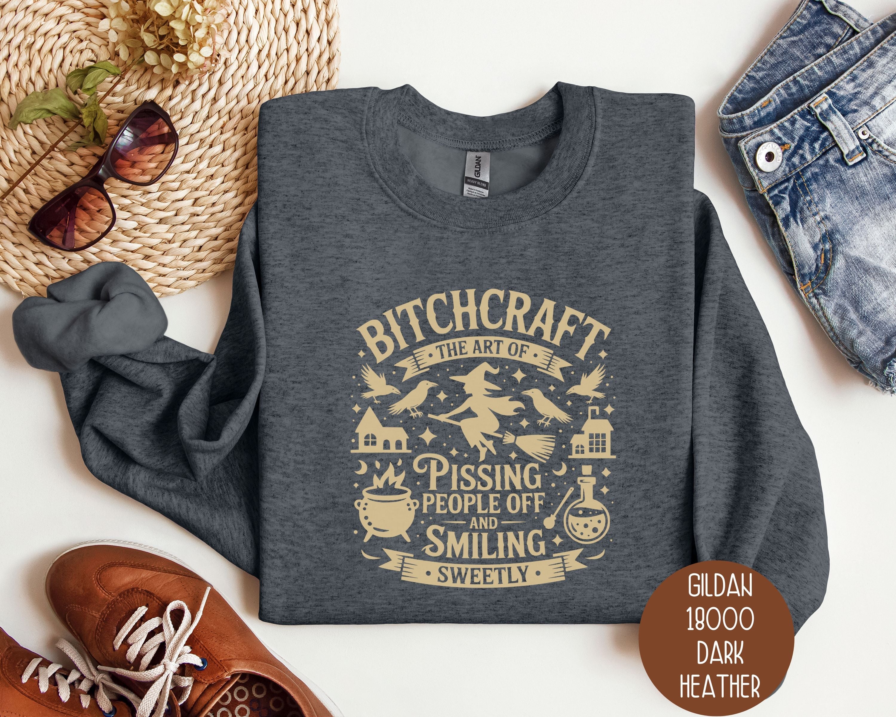 Bitchcraft: Art of Pissing People Off and Smiling Sweetly Sweatshirt-3