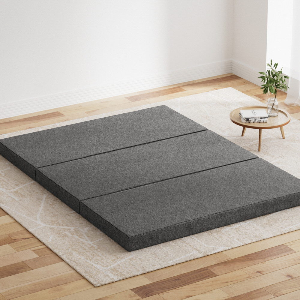 Giselle Bedding Foldable Mattress Folding Foam Queen Grey-0