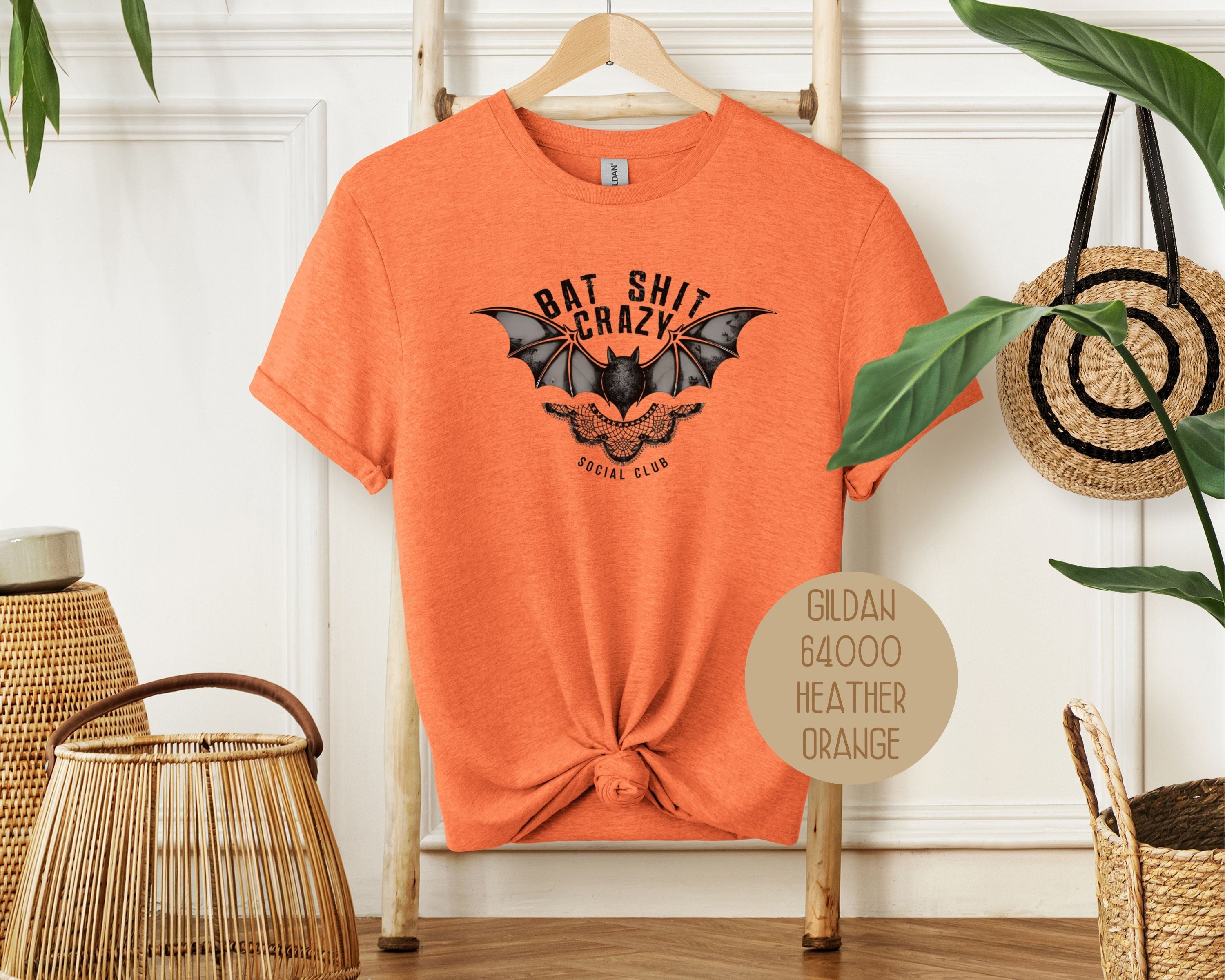 Bat Shit Crazy Social Club Retro Halloween Shirt-4