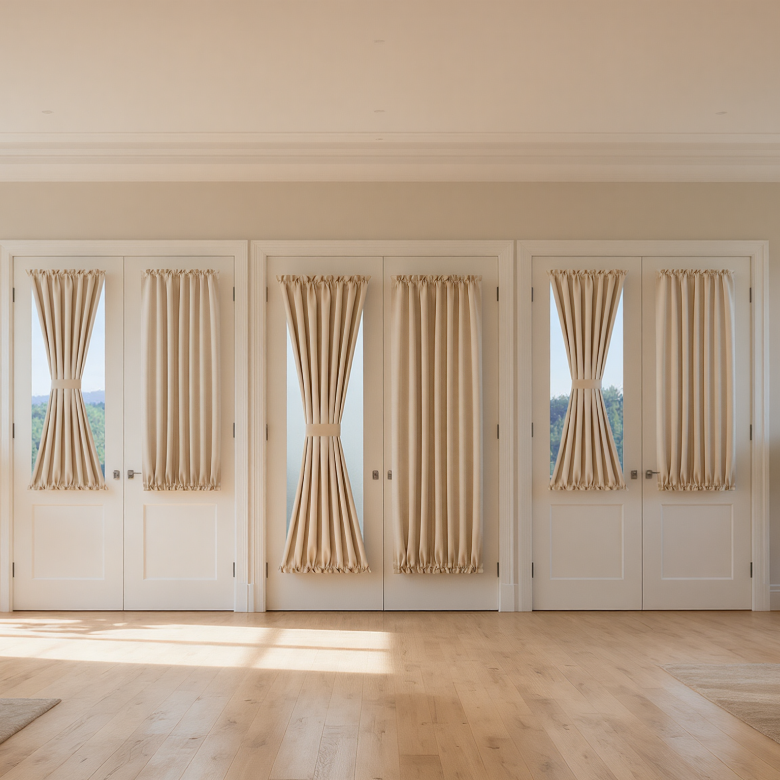 Custom Curtains: French Blackout Door Curtains, 1 Curtain Panel