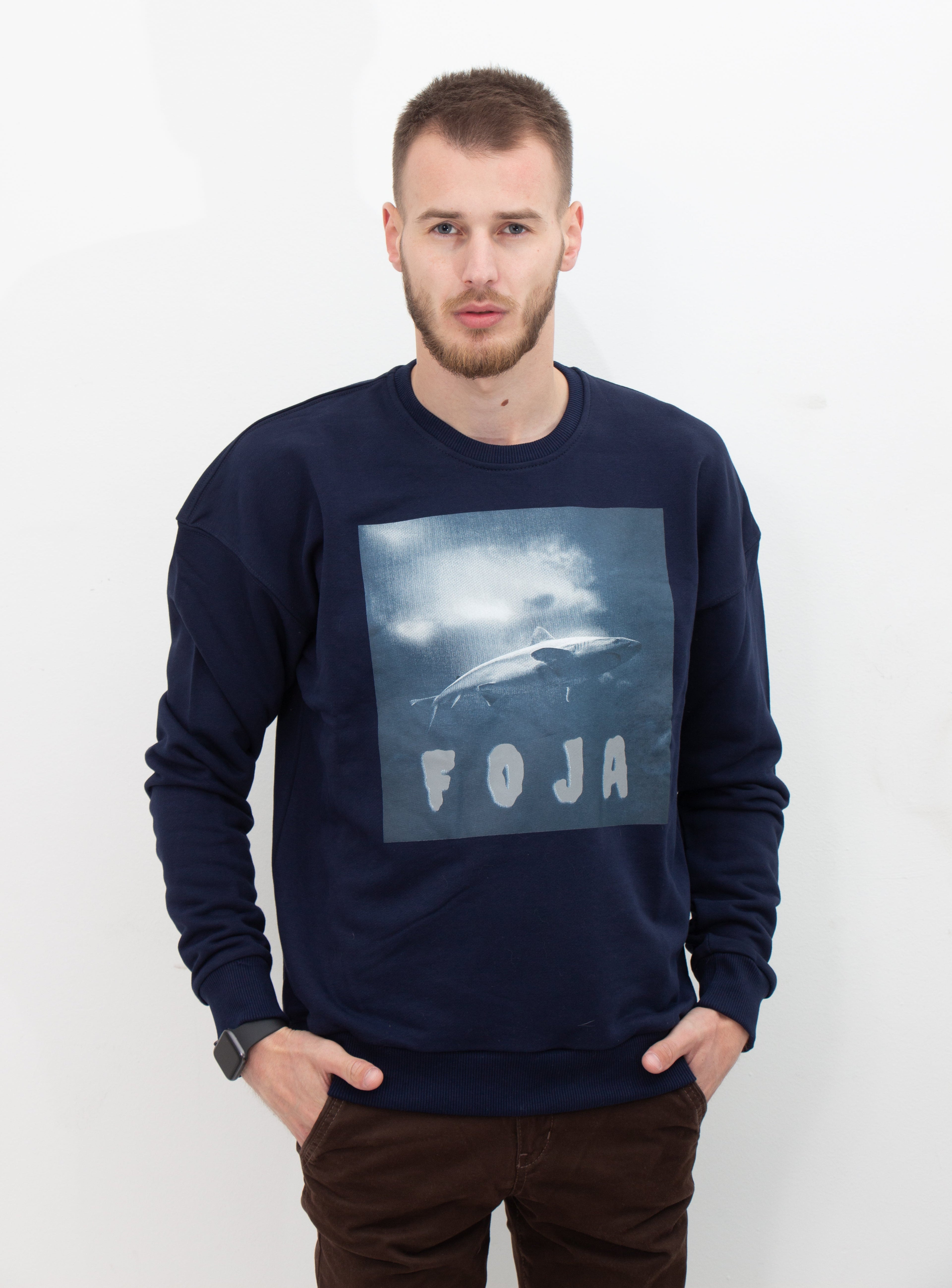 SHARK SWEATER -NAVY BLUE-
