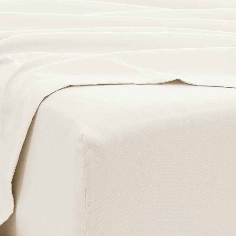 King size Ivory Beige 6-Piece Wrinkle Resistant Microfiber/Polyester Sheet Set-1