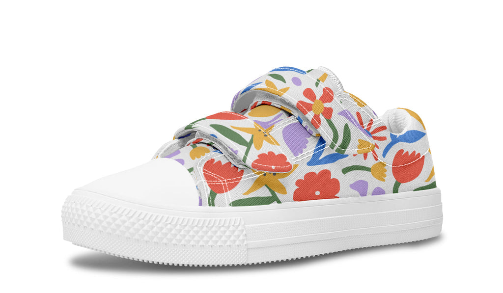 Kids Shoes Low Tops Abstract Flowers