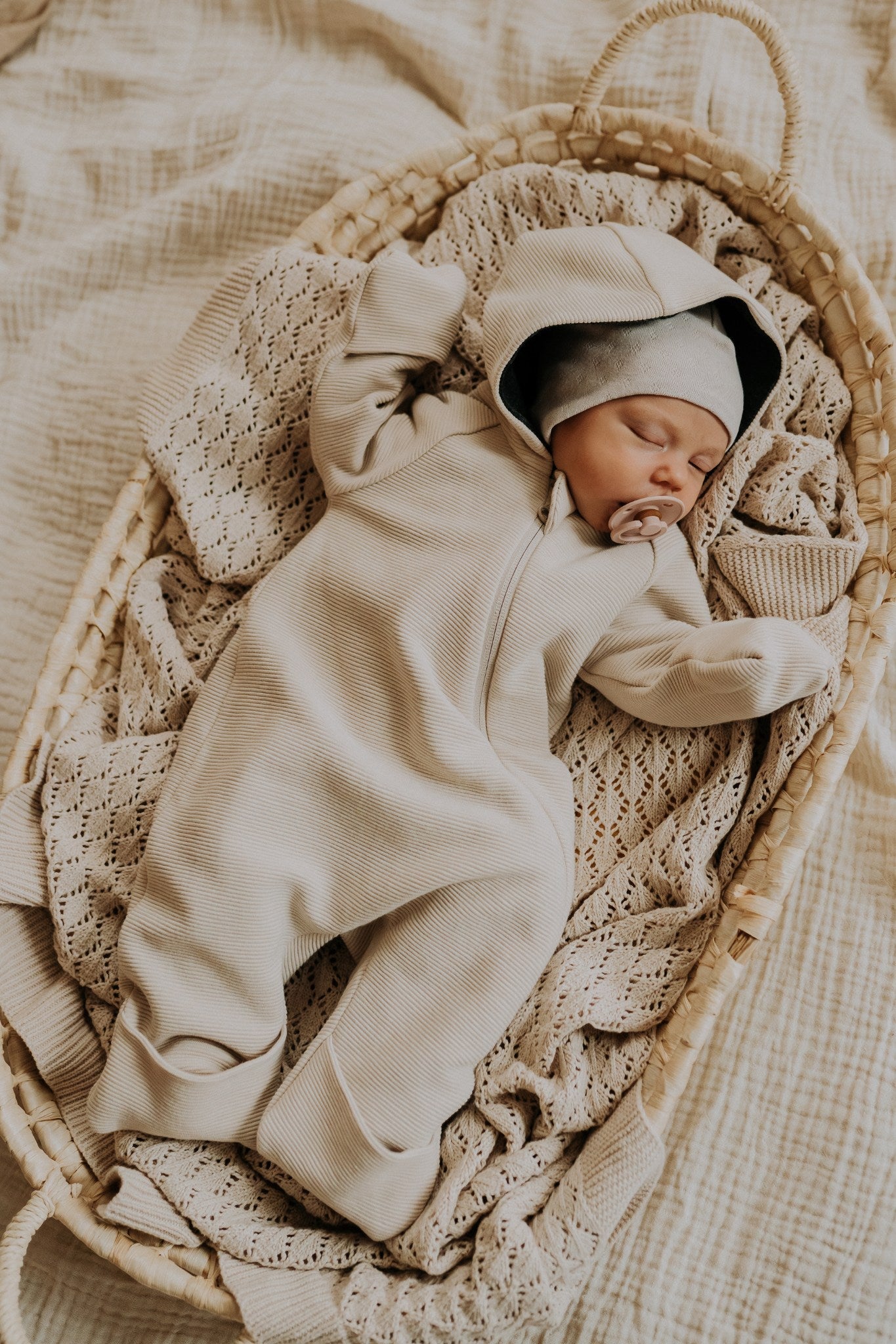 Merino wool baby romper MILO