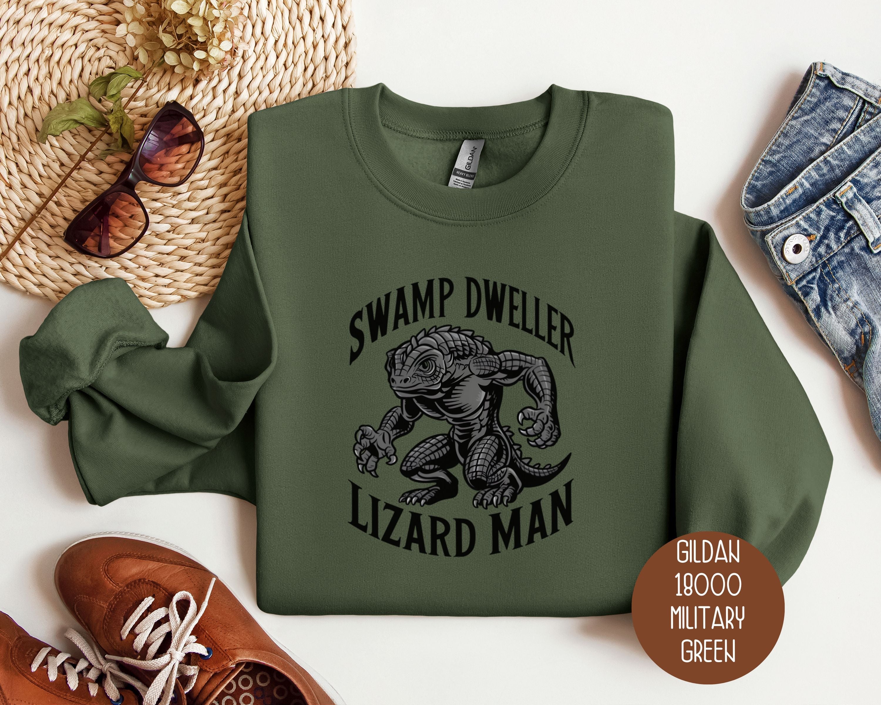 Swamp Dweller Lizard Man Sweatshirt-3