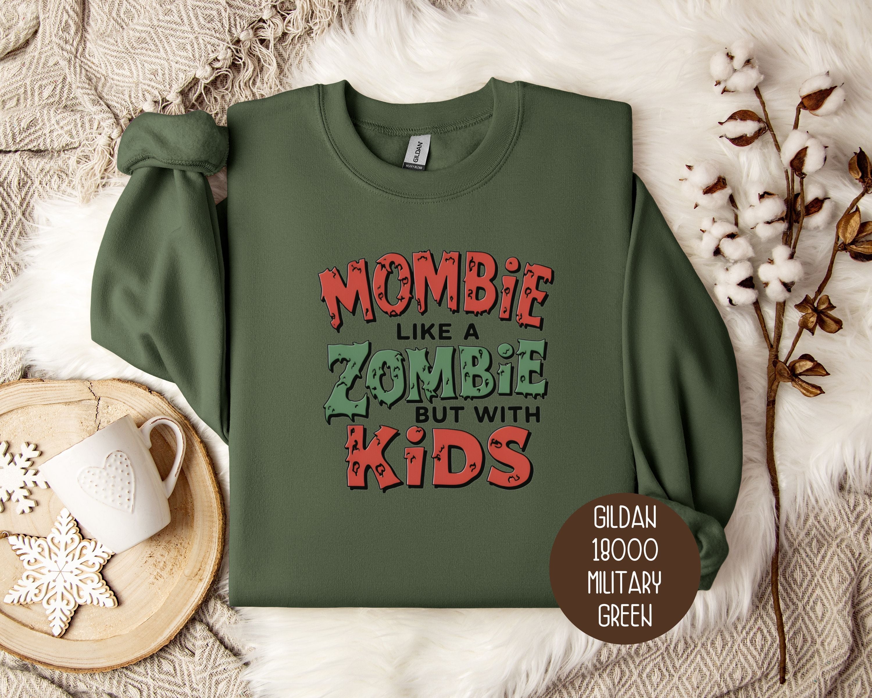 Mombie Like a Zombie But With Kids Sweatshirt-0