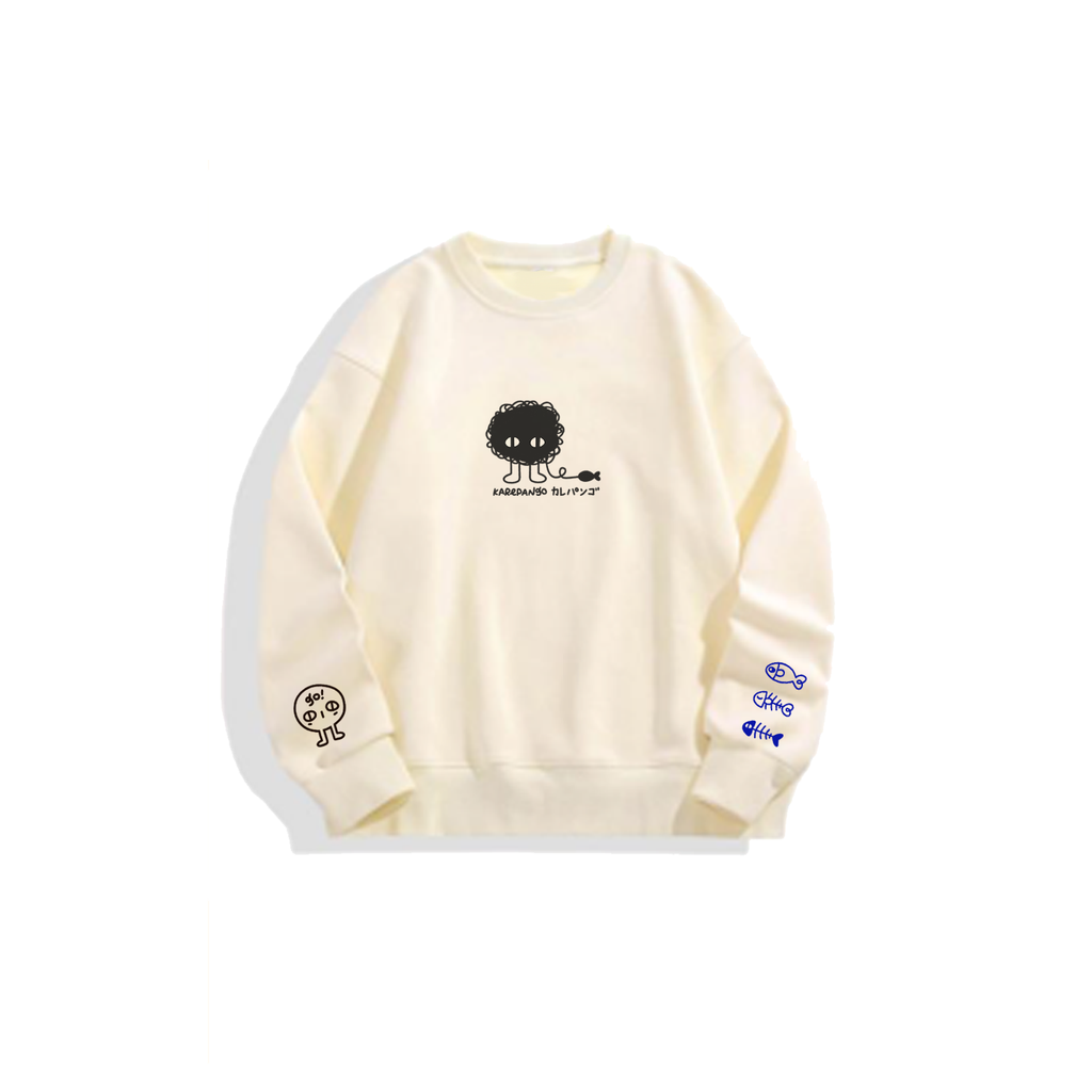 KONRAN: Embroidered long-sleeve thick sweater