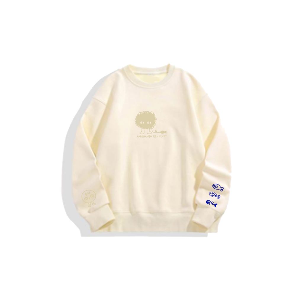 KONRAN: Embroidered long-sleeve thick sweater