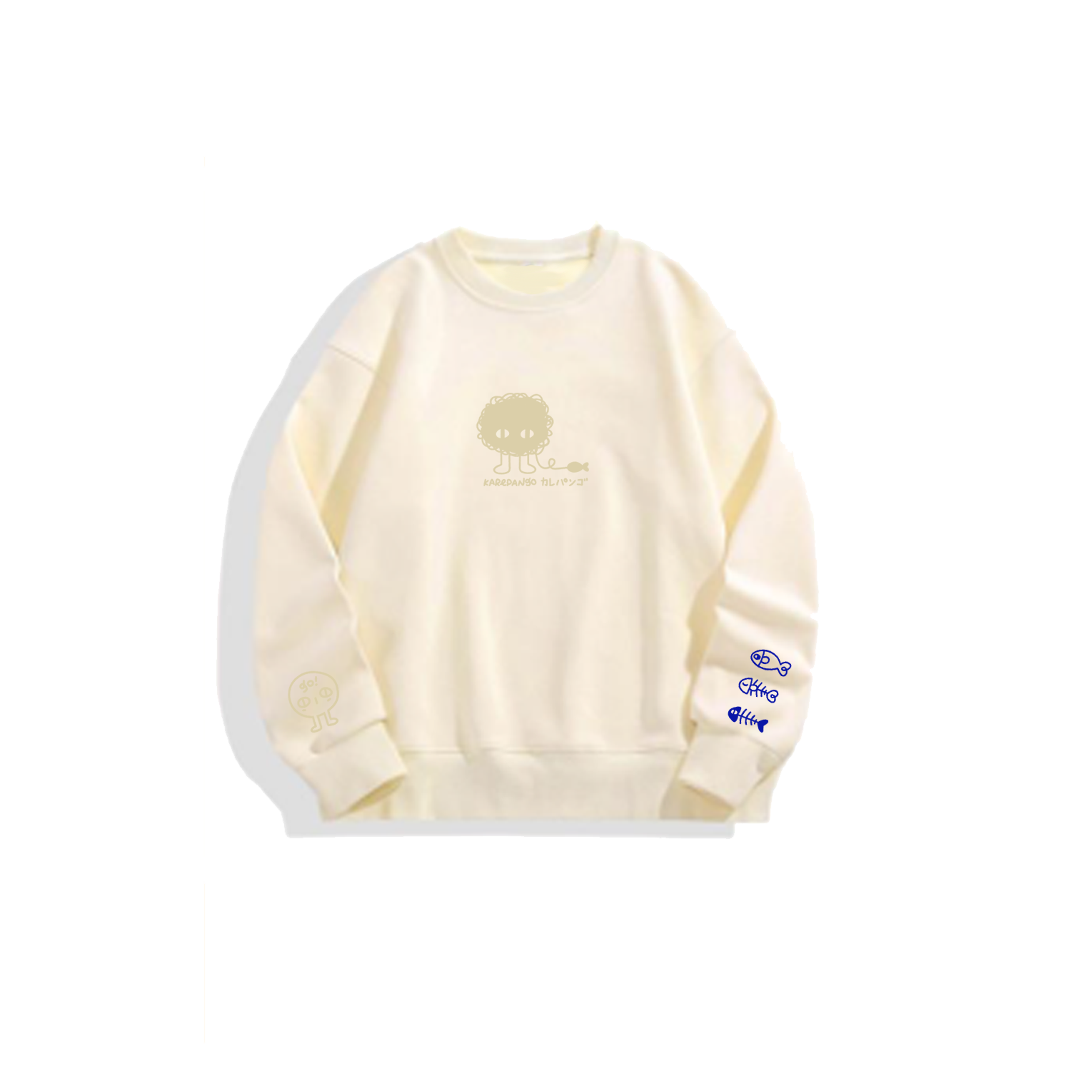 KONRAN: Embroidered long-sleeve thick sweater