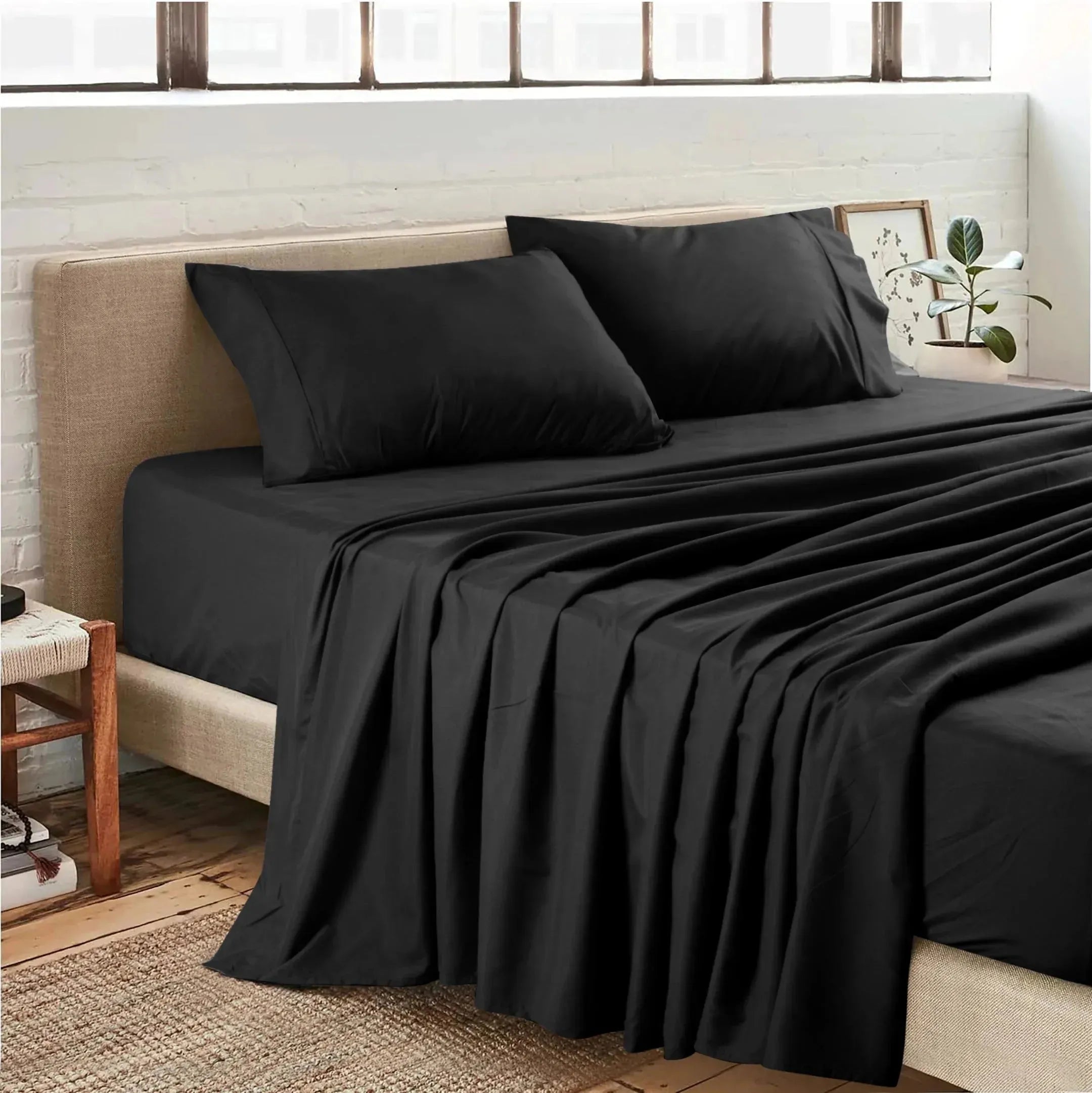 Plain Microfiber Sheet Set in Solid Colors