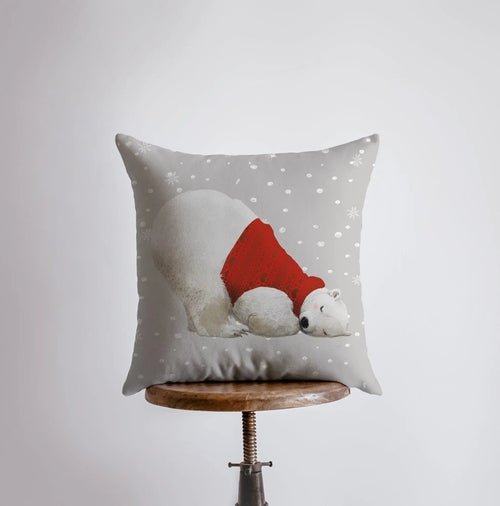 Polar Bear | Red Sweater | Pillow Cover | Christmas Gift | Home Decor