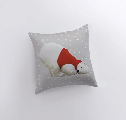 Polar Bear | Red Sweater | Pillow Cover | Christmas Gift | Home Decor
