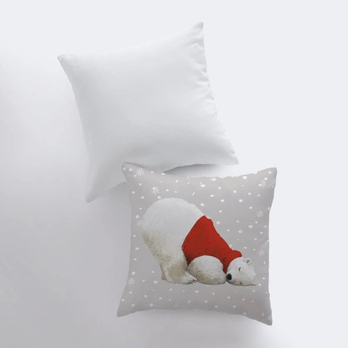 Polar Bear | Red Sweater | Pillow Cover | Christmas Gift | Home Decor