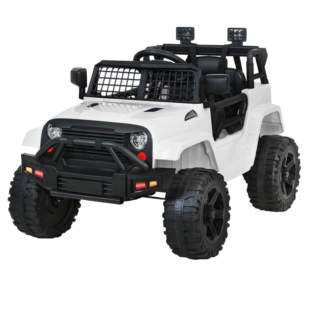 NNEDSZ Kids Ride On Car Electric 12V Car Toys Jeep Battery Remote Control White