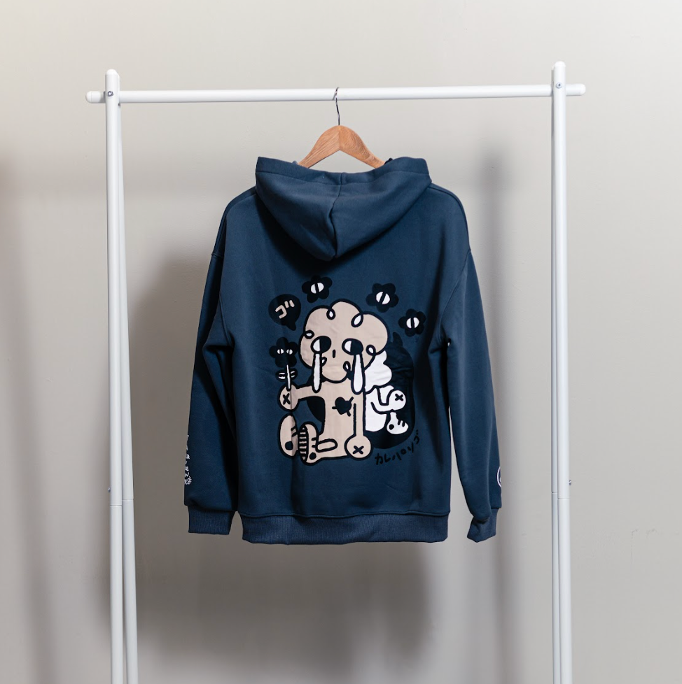 UKIUKI: Screenprinted thick hoodie