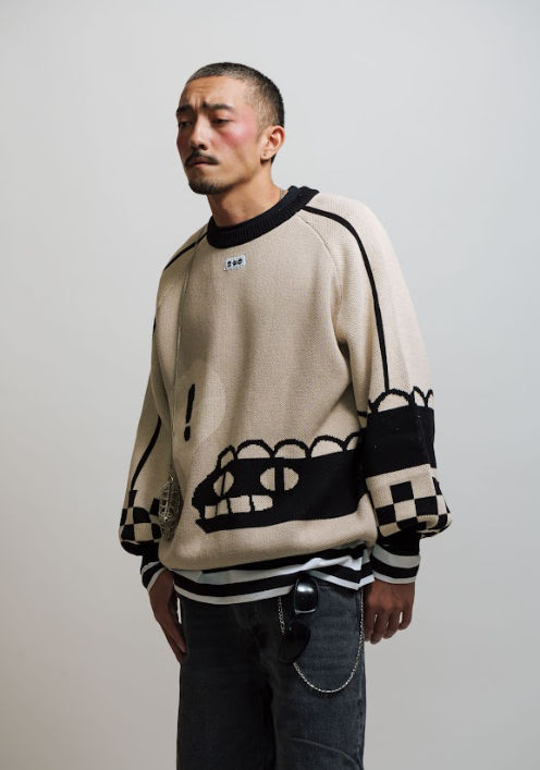 SNARP: Thick knit jacquard sweater