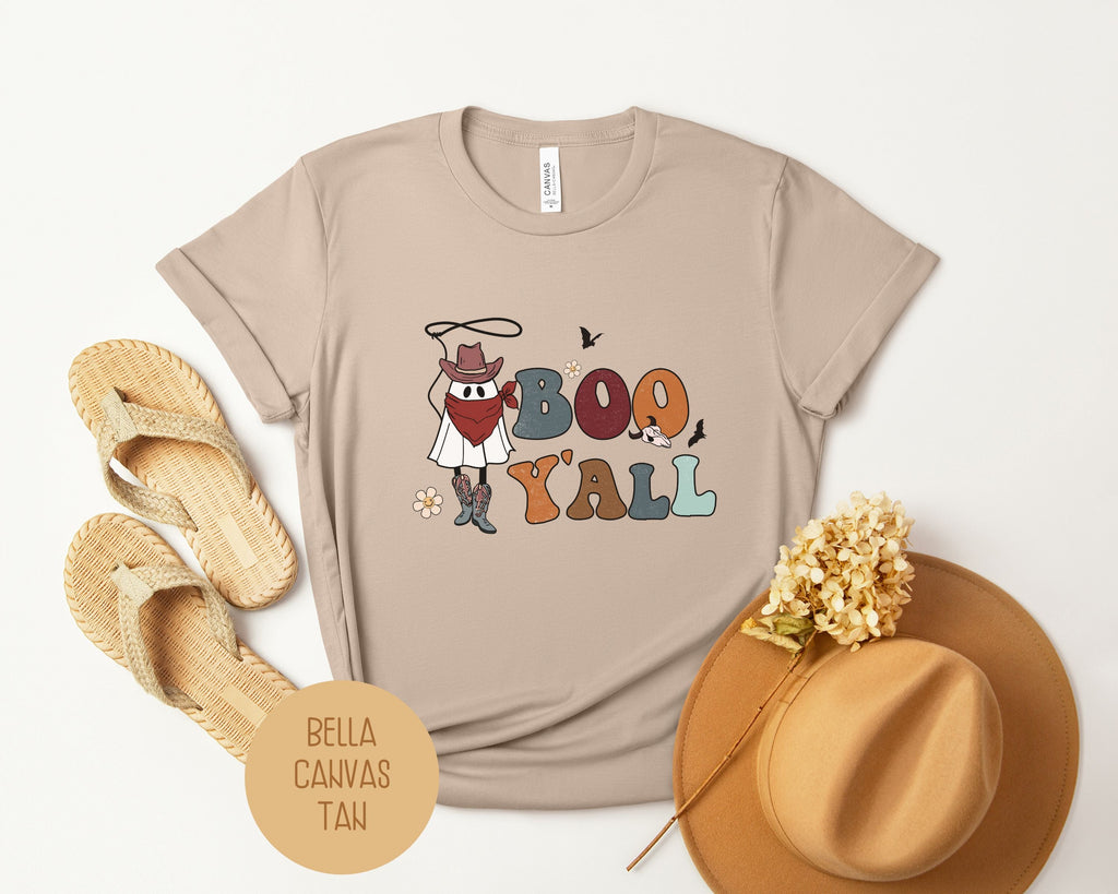 Boo Yall Ghost Cowboy Shirt-0