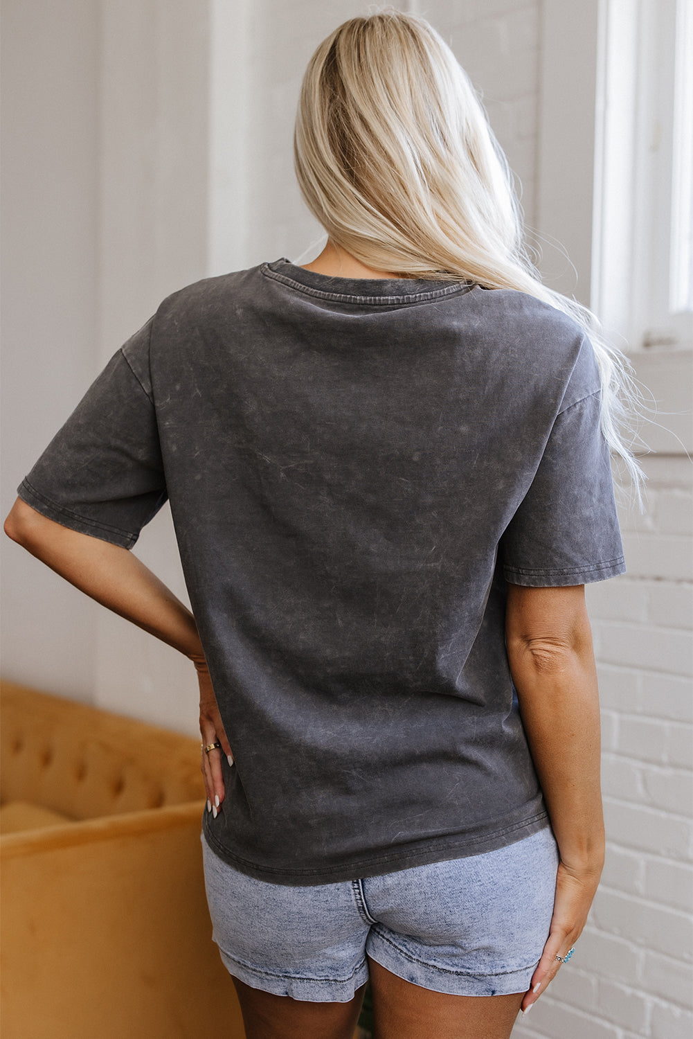 Kindness Butterflies Mineral Wash Loose Tee-1