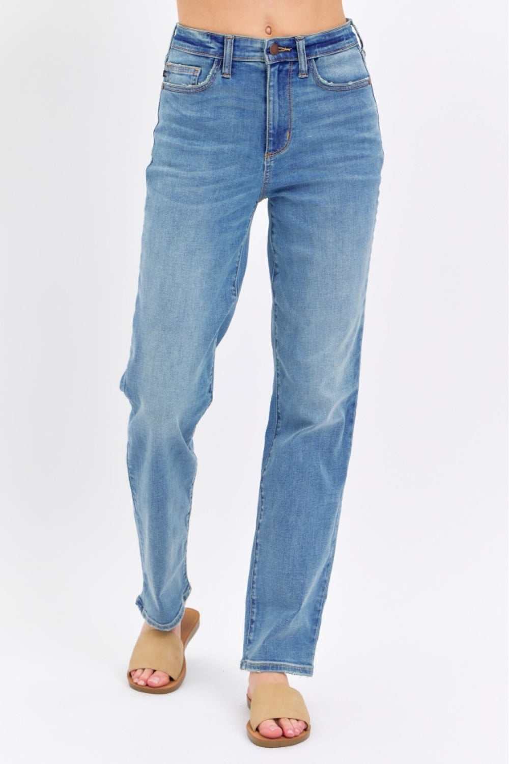 Judy Blue Full Size High Waist Straight Jeans-4