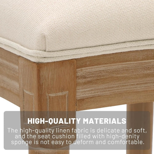 French Country Dining Chairs Set of 2, Upholstered Dining Room Chairs