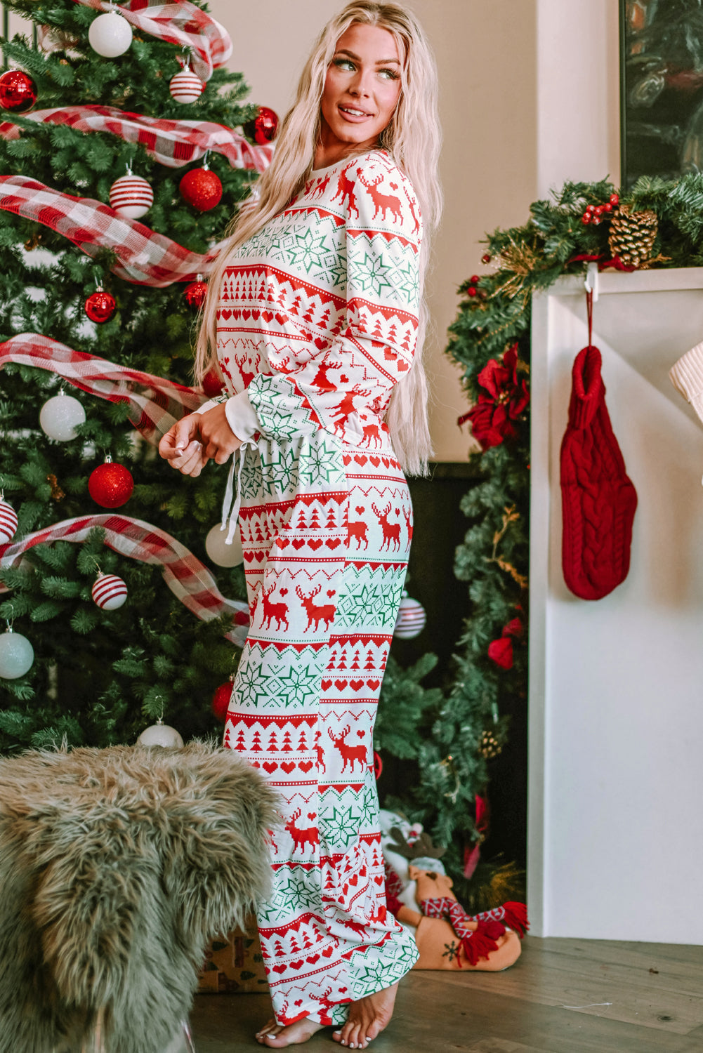 Christmas Pullover and Pants Lounge Set-2