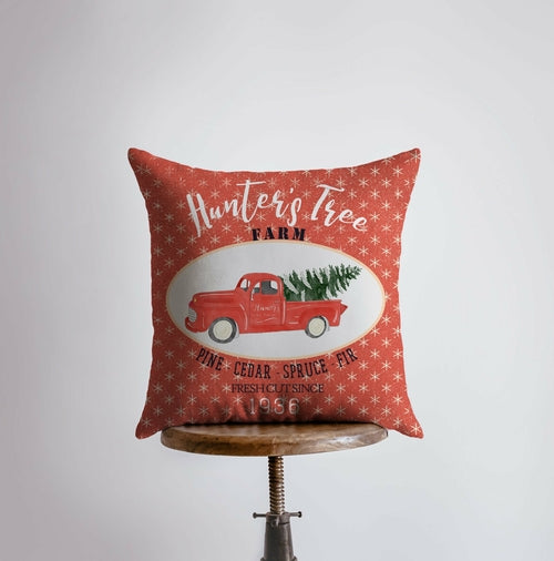 Red Christmas Truck Pillow