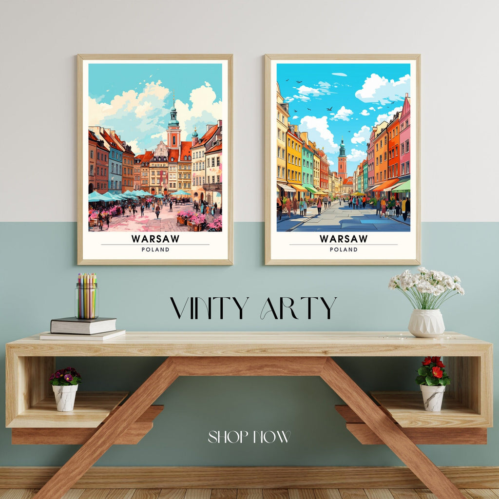 Impression Varsovie | Poster de voyage Varsovie, Pologne-3