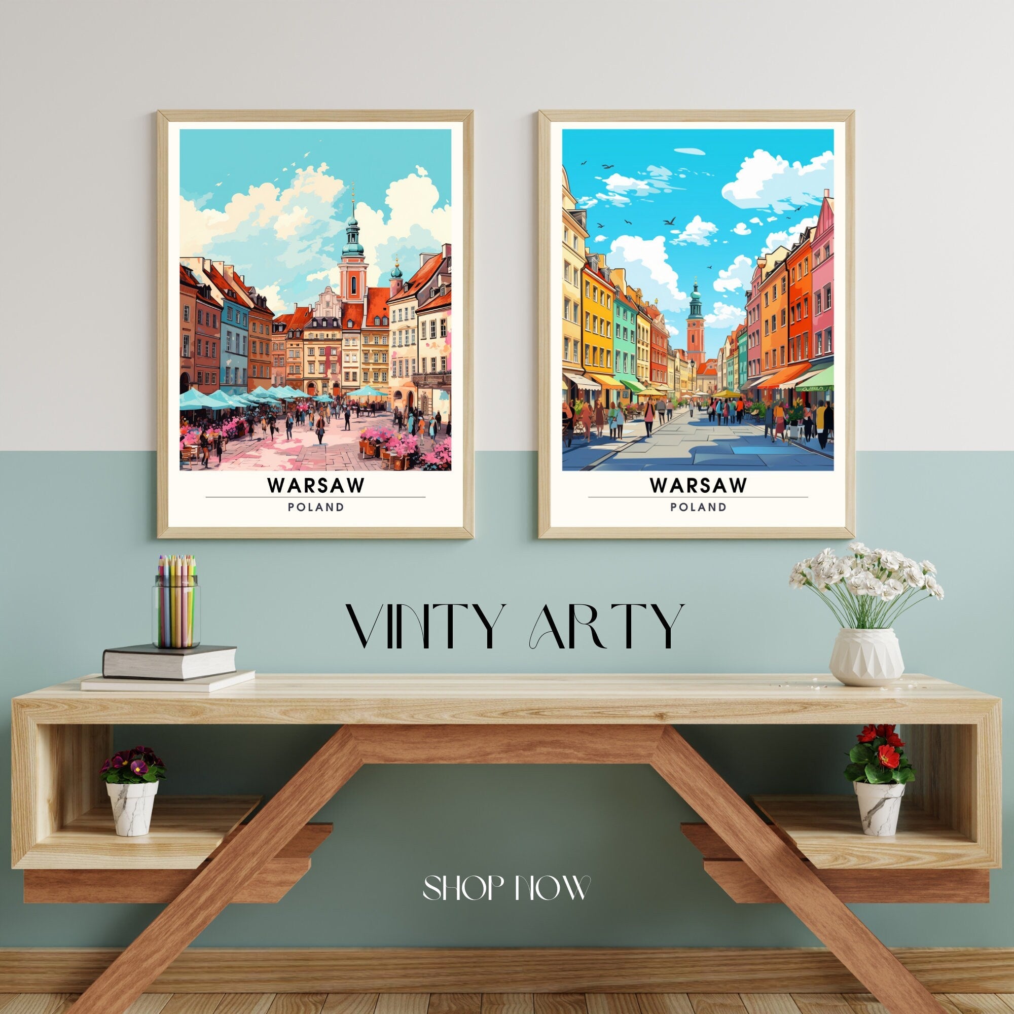 Impression Varsovie | Poster de voyage Varsovie, Pologne-3