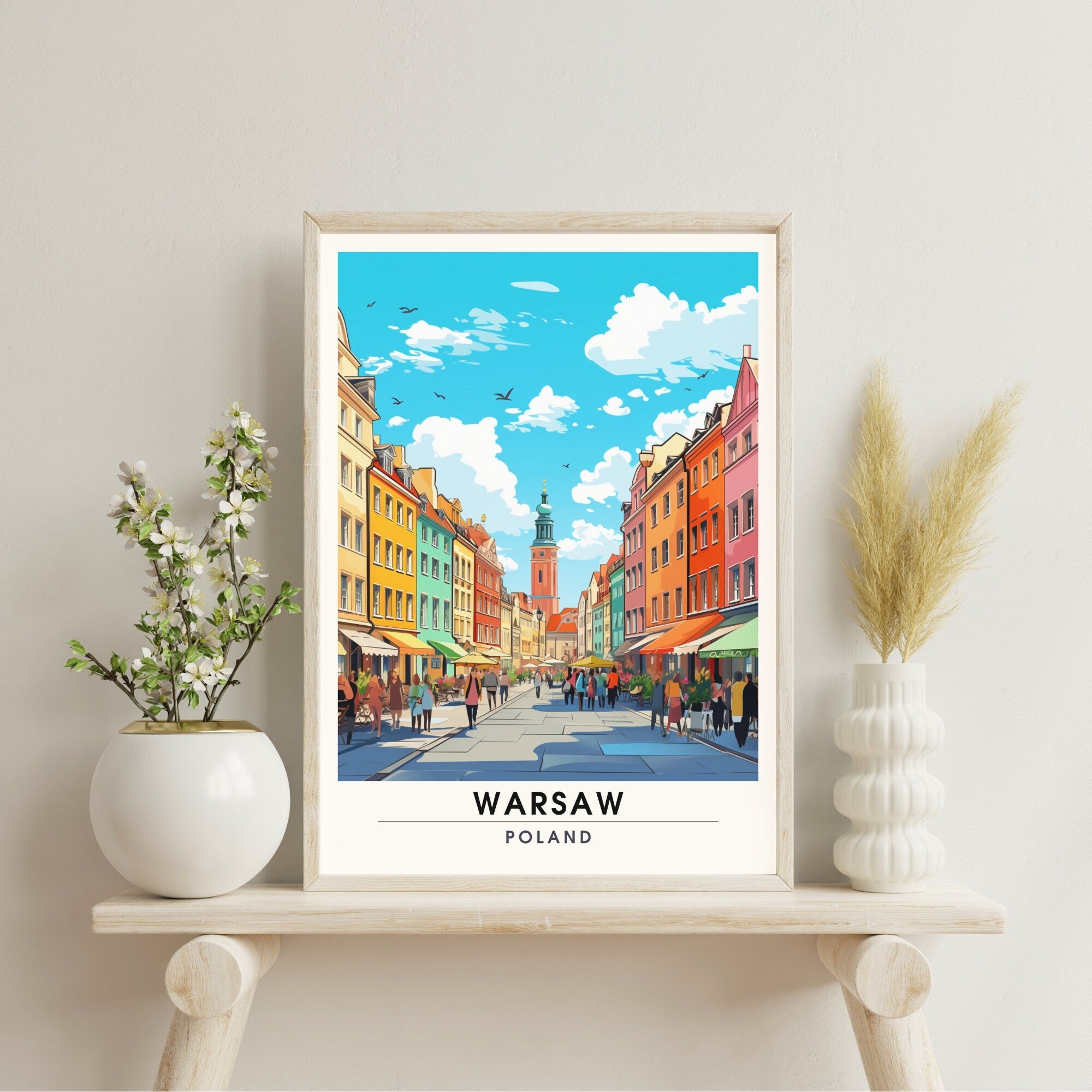 Impression Varsovie | Poster de voyage Varsovie, Pologne-4