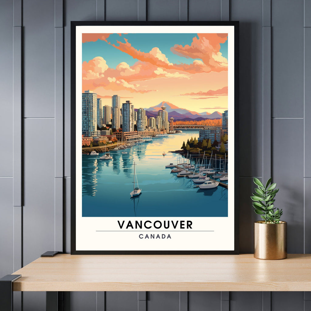 Impression Vancouver | Poster de voyage Vancouver | Impression canada-0
