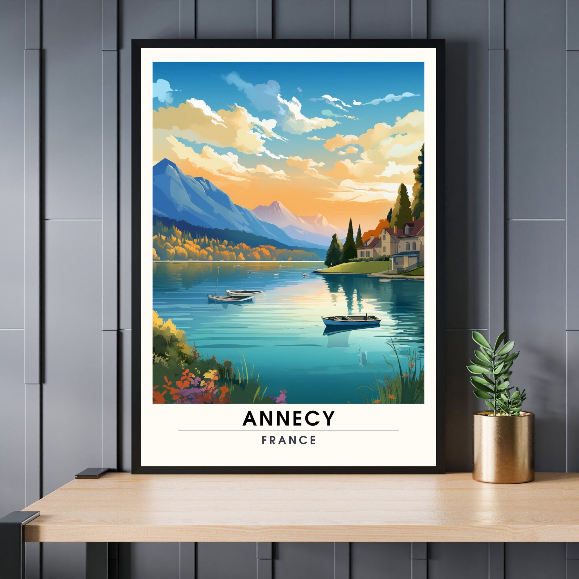 Impression Annecy | Affiche de Voyage Annecy | Poster  France