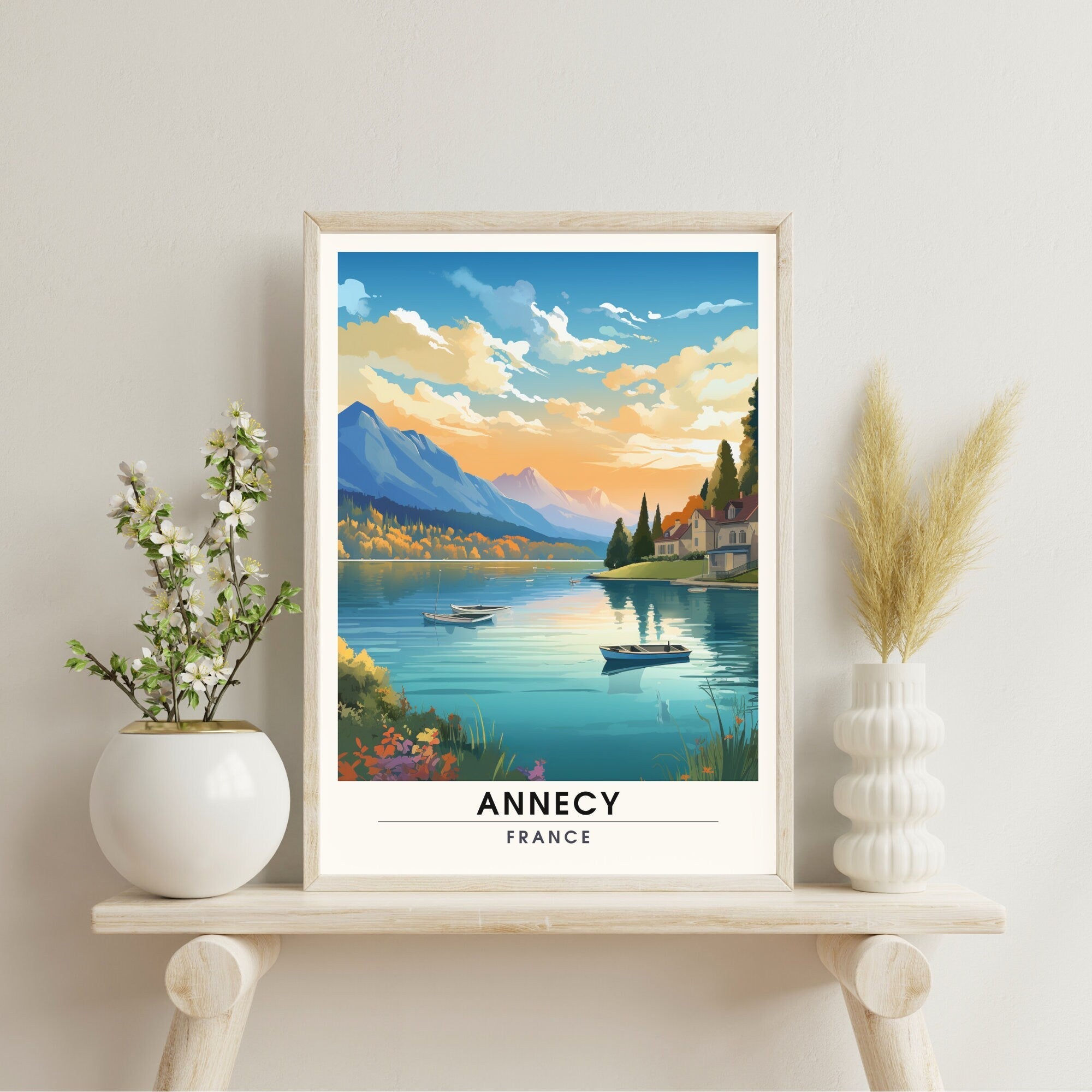 Impression Annecy | Affiche de Voyage Annecy | Poster  France