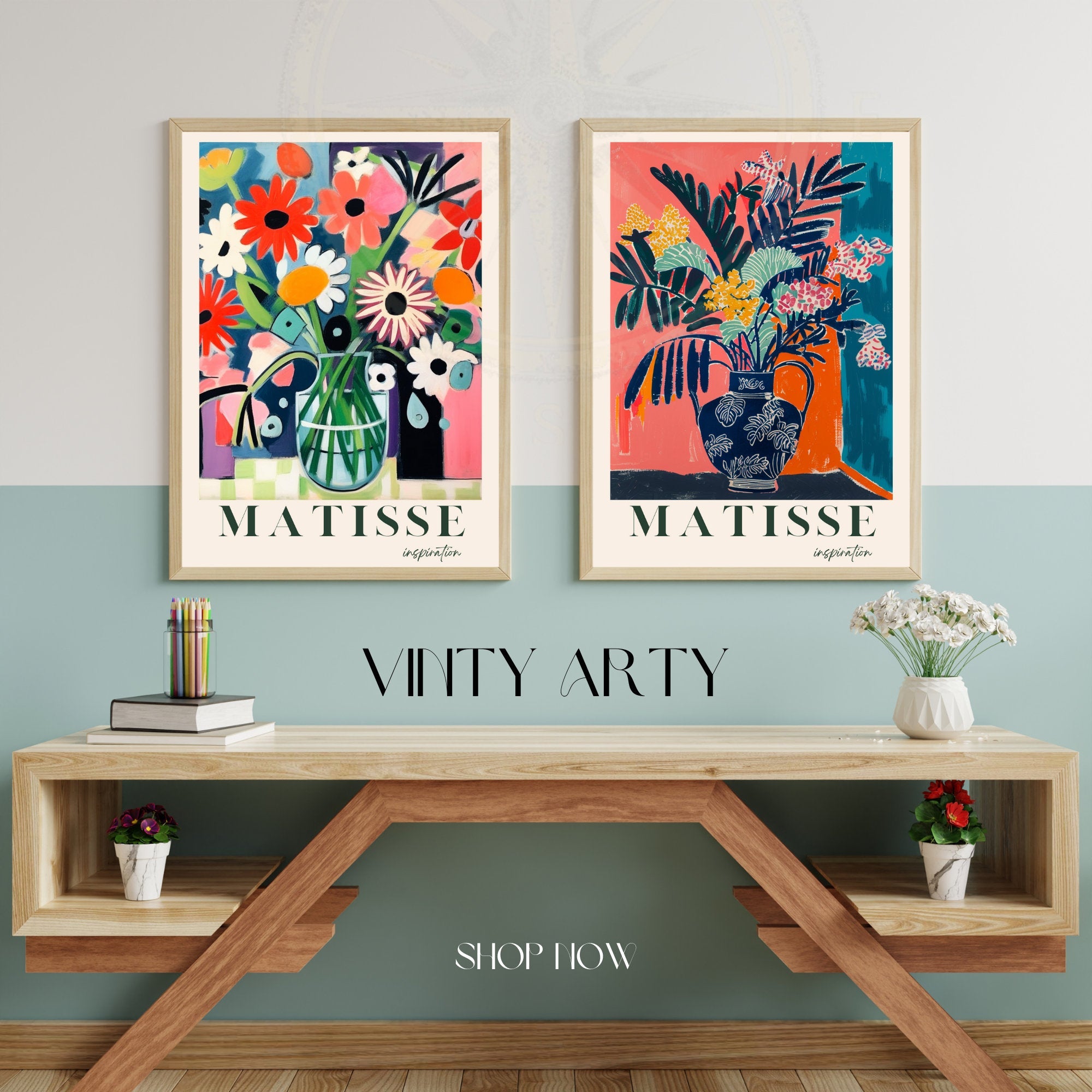 Impression Matisse | Affiche Henri Matisse | Inspiration Henri Matisse - Vase et plante-4