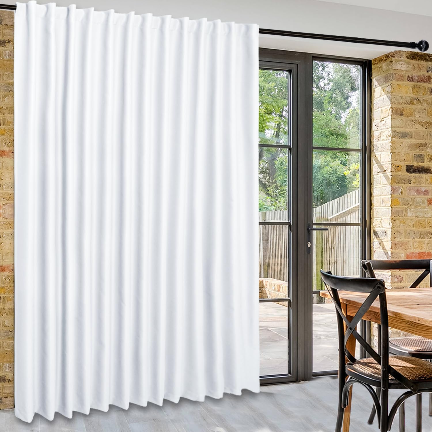 DWCN 1 Panel Wide Width Blackout Curtain, Room Divider Curtains